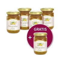 5 für 4 = 1 gratis: Holunderblüten-Gelee 5 für 4 = 1 gratis: Holunderblüten-Gelee