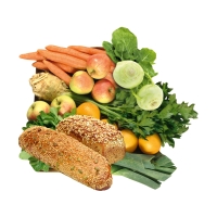 Große Gemüse- & Obst-Kiste mit Brotpaket